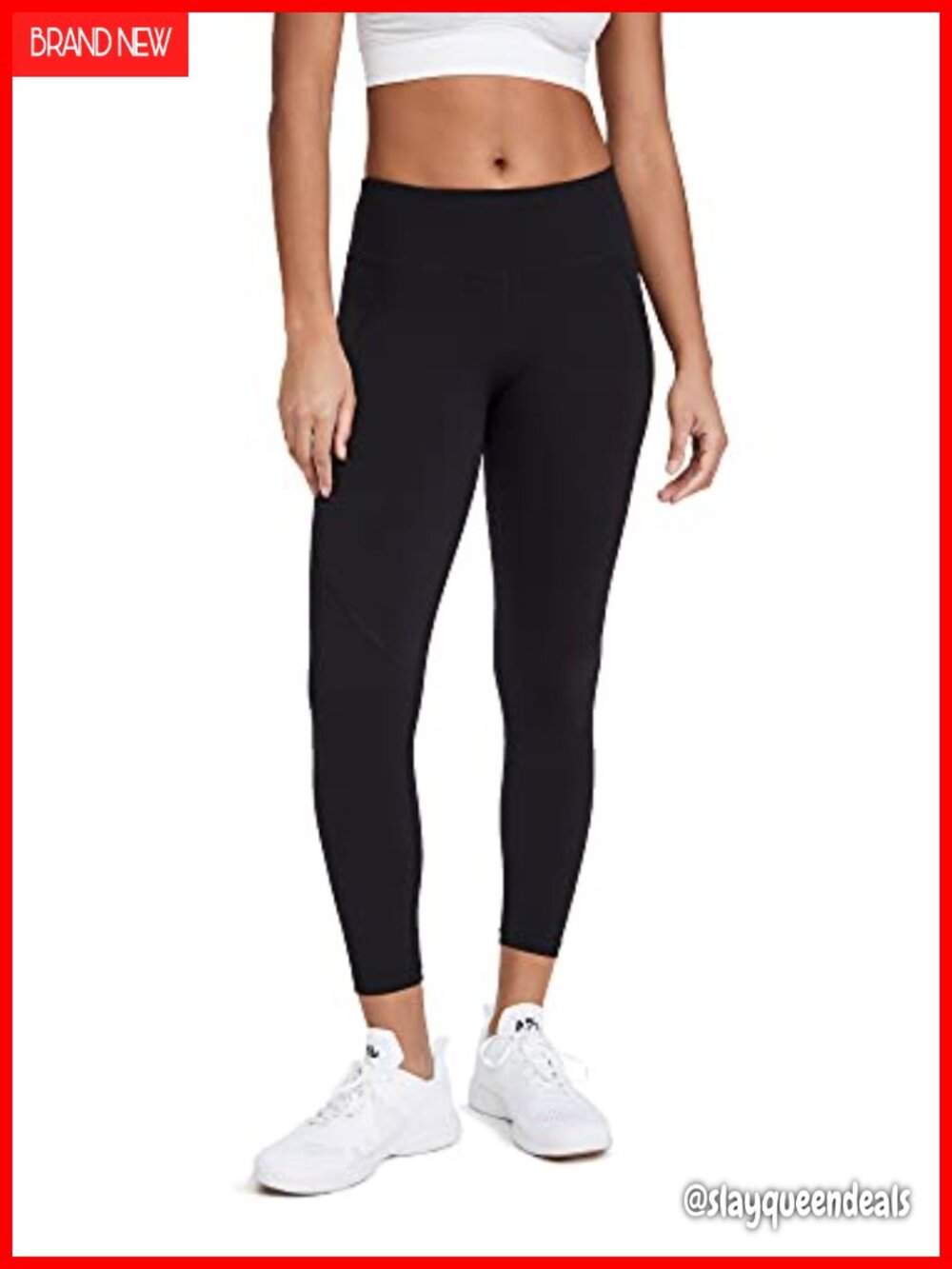 Power 7/8 Workout Leggings with Side Pockets, Stretchy Sculpting Gym